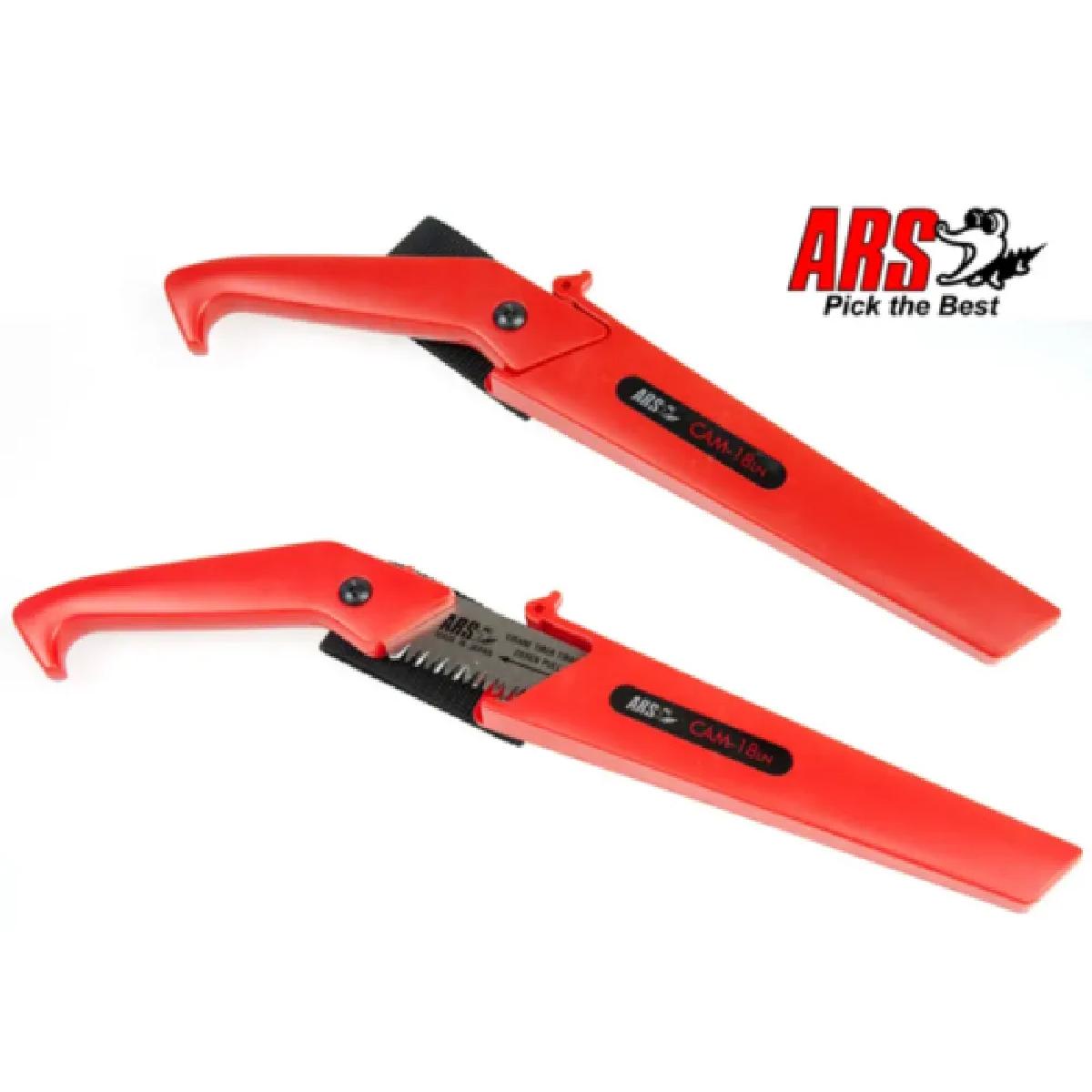 Χειροπρίονο διπλής κοπής με ευθεία λάμα 18cm και θήκη ζώνης ARS CAM-18LN