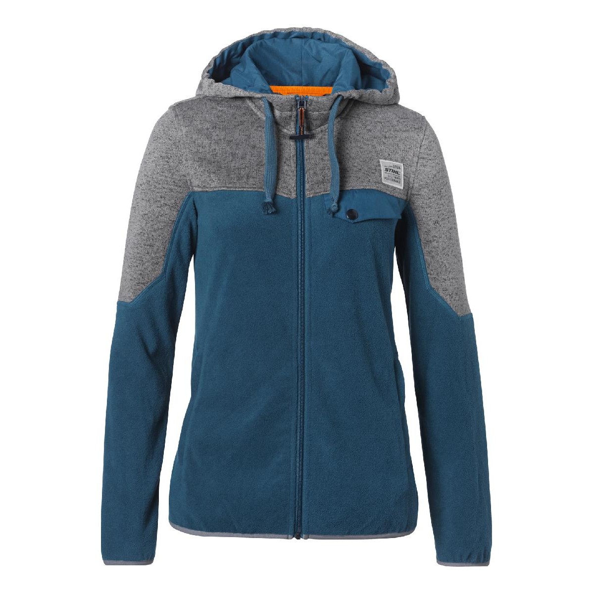 Stihl Women's fleece jacket, gray/blue, XS