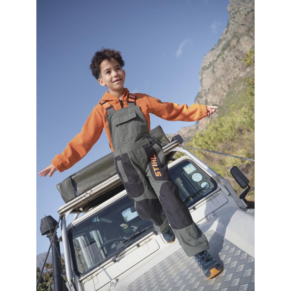 Stihl Bib overalls SZ 98-104 KIDS Green