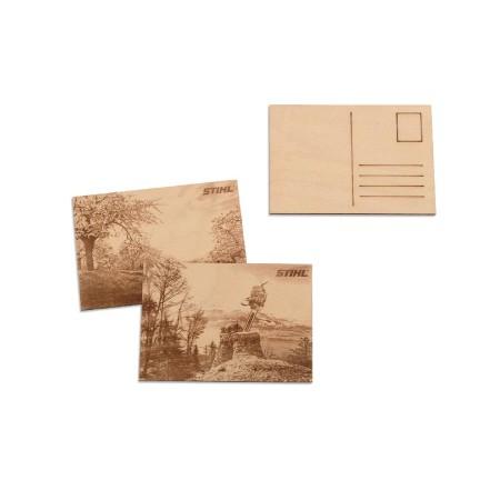Stihl Wooden postcards, set of 2 pcs.