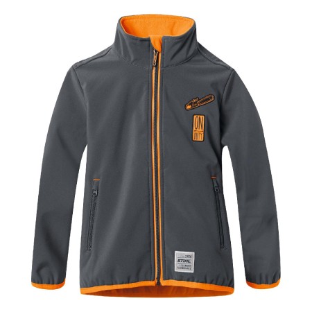 Stihl Children's softshell jacket, gray, 146-152
